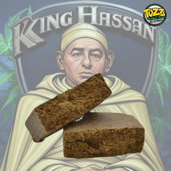 King Hassan CBD Hachís - Hachís premium con 16% CBD, textura cremosa y aroma especiado. Alta calidad y envío rápido y discreto.
