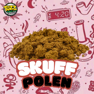 Pollen Skuff CBD - Polen fino y natural, extraído de tricomas puros. Aroma dulce y resinoso, CBD en su máxima esencia. Envío rápido en 24h