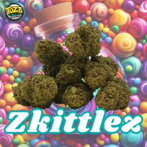 Zkittlez CBD - Flor premium cultivada en invernadero. Aroma dulce y afrutado con toques cítricos. Relajación sin efectos psicoactivos. Envío 24h